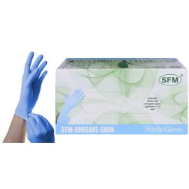 Перчатки нитрил. M SFM, голубые,  (1уп. /50 пар / 100 шт.)