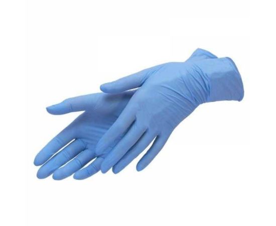 Перчатки нитрил. XL Benovy, голубые, 100 шт/упак.  (50 пар)